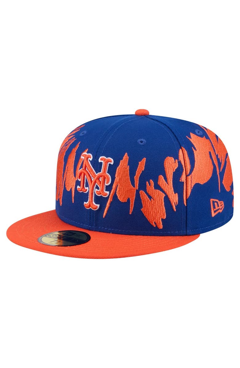 New Era Men's New Era Royal/Orange New York Mets Retro Pattern 59FIFTY Fitted Hat, Main, color, Royal