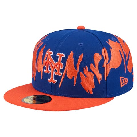 Men's New Era Royal/Orange New York Mets Retro Pattern 59FIFTY Fitted Hat