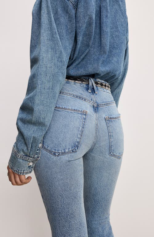 Shop Good American Good Classic High Waist Slim Straight Leg Jeans In Indigo754