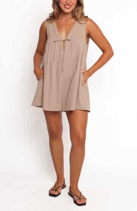 Petal & Pup Sleeveless Cotton Tie Front Romper