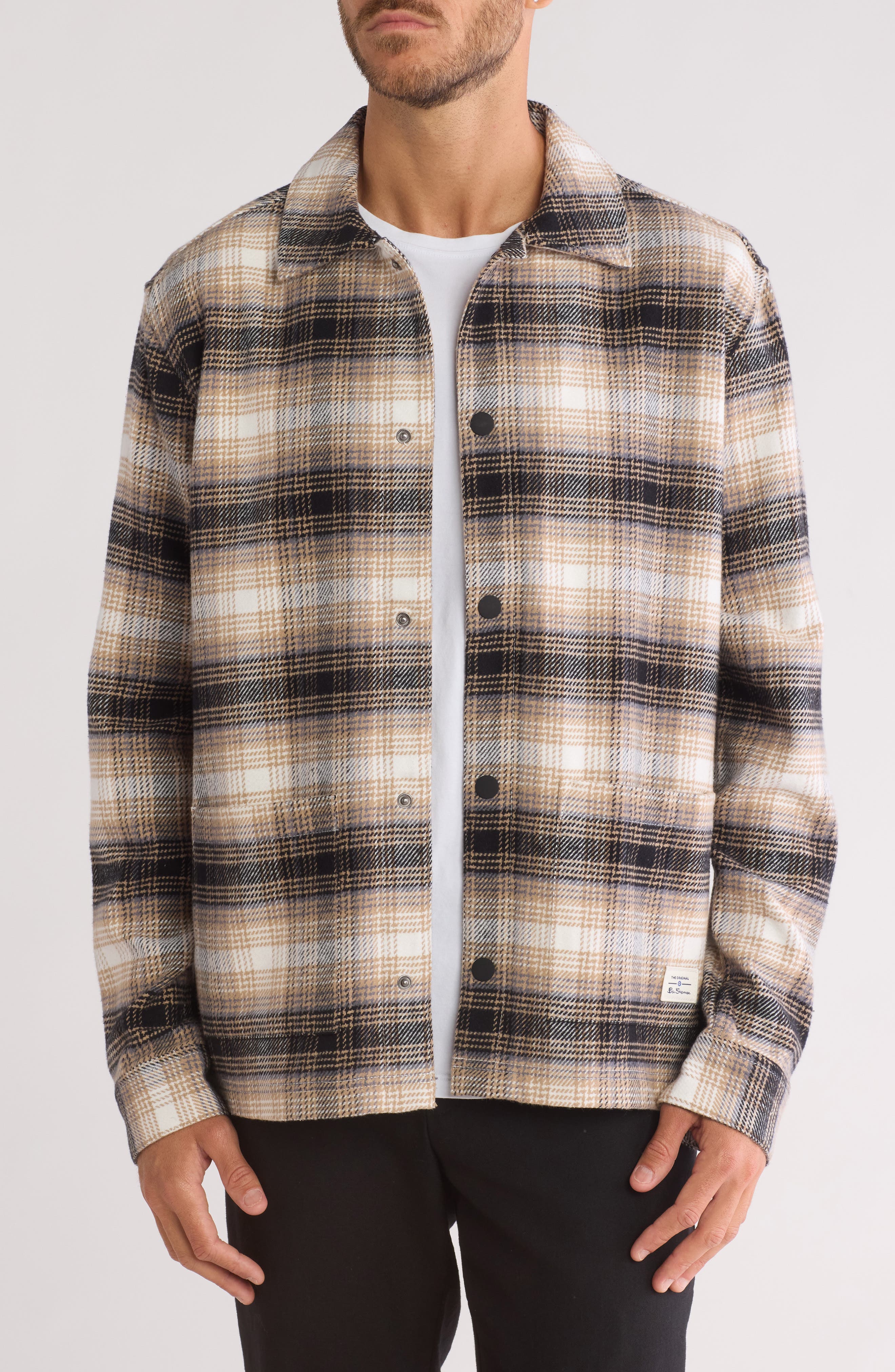 Ben Sherman Check Print Shirt Jacket