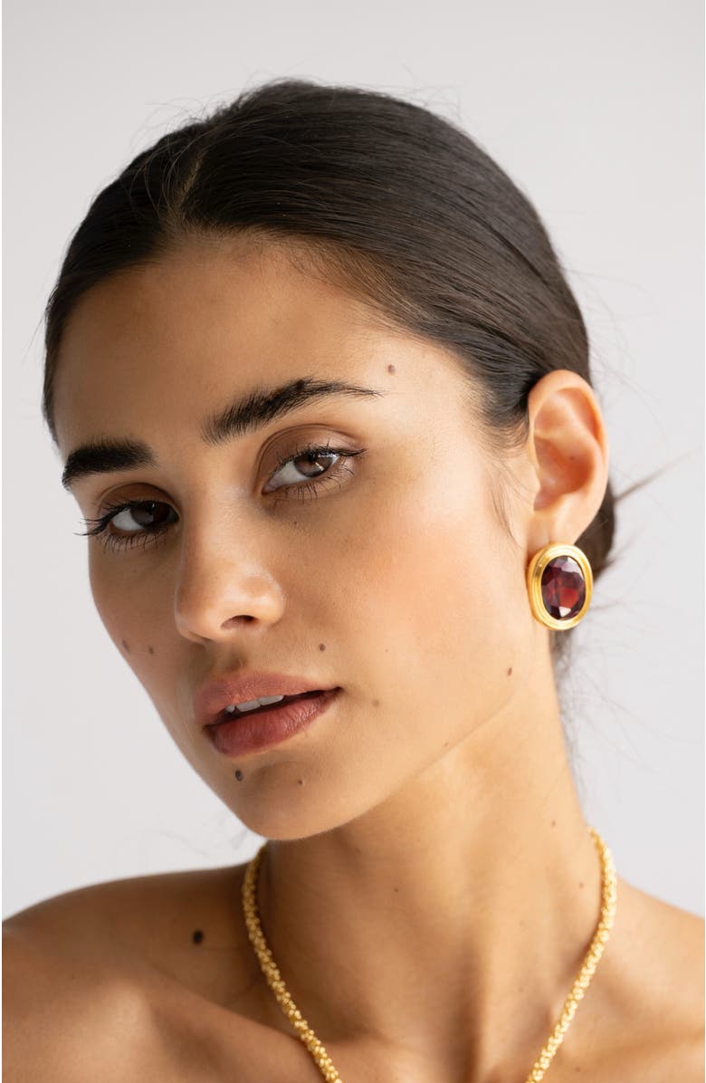 SEREIA OFFICIAL Lena Earrings, Alternate, color, Yellow Gold