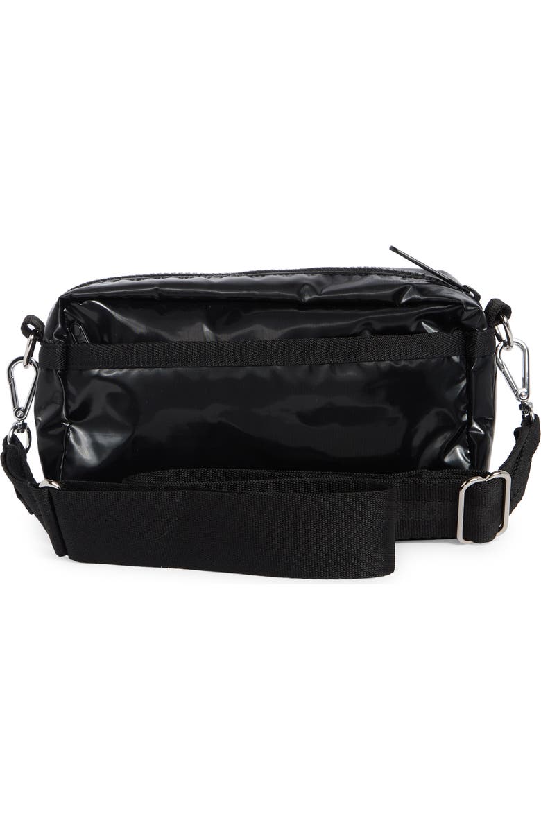 LeSportsac East/West Phone Crossbody Bag, Alternate, color, Black Shine