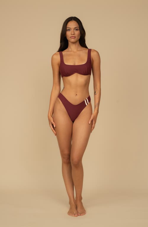 Montce Kaia Sport Bikini Top In Brown