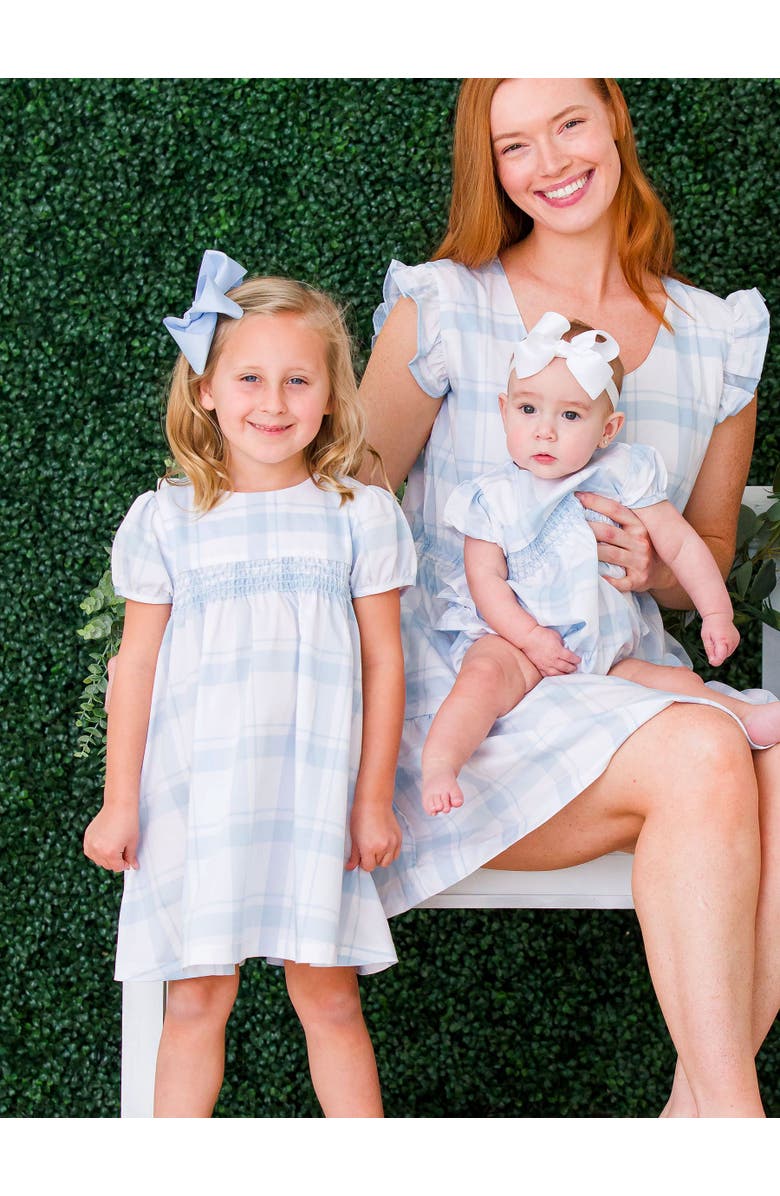 RuffleButts Girls Puff Sleeve Smocked Dress, Alternate, color,