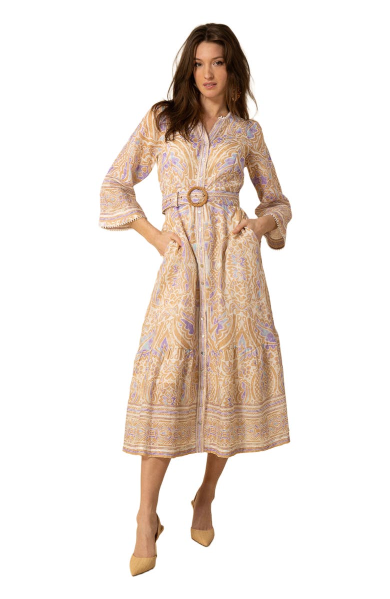 Hale Bob Davina Linen Dress, Main, color, 