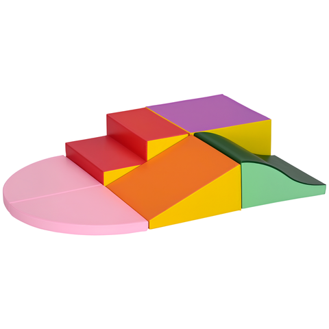 6-Pieces Foam Climbing Blocks for Toddlers, Soft Play Set for Climb and Crawl