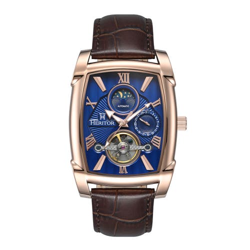Heritor Automatic Valentin Mens Automatic Watch With Date In Brown