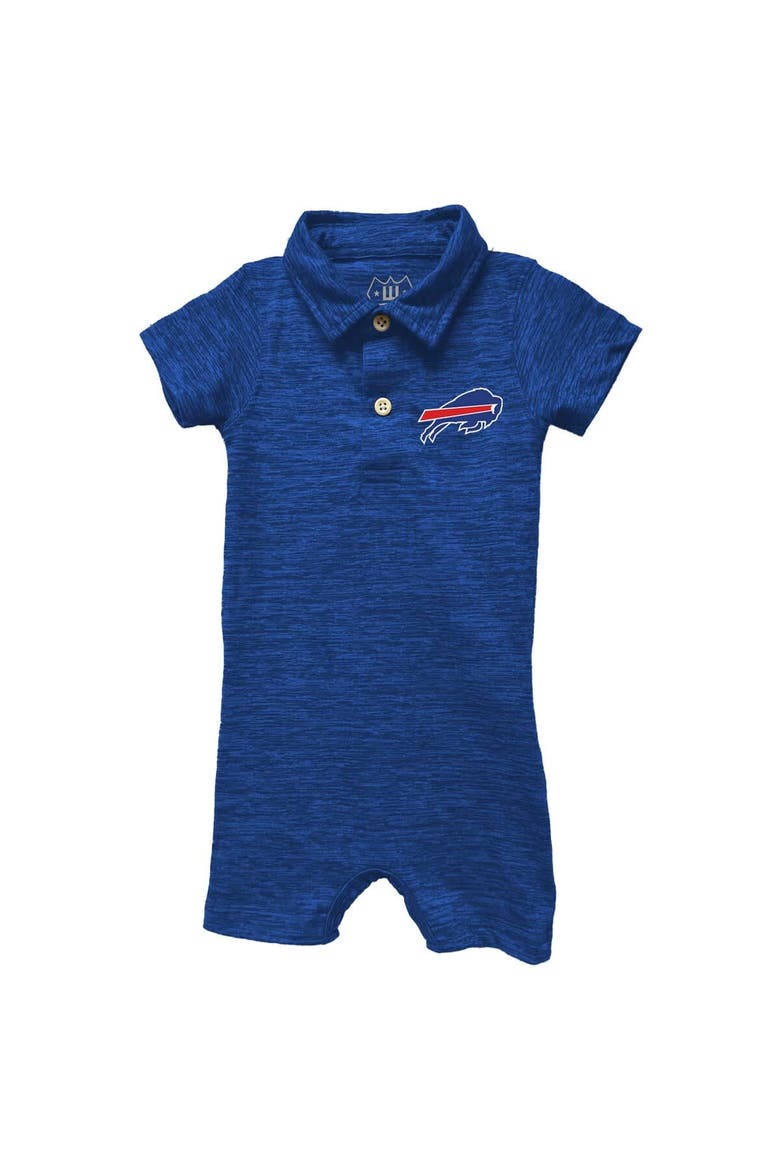 Infant Wes & Willy Royal Buffalo Bills Short Leg Cloudy Yarn Polo Bodysuit, Main, color, Royal