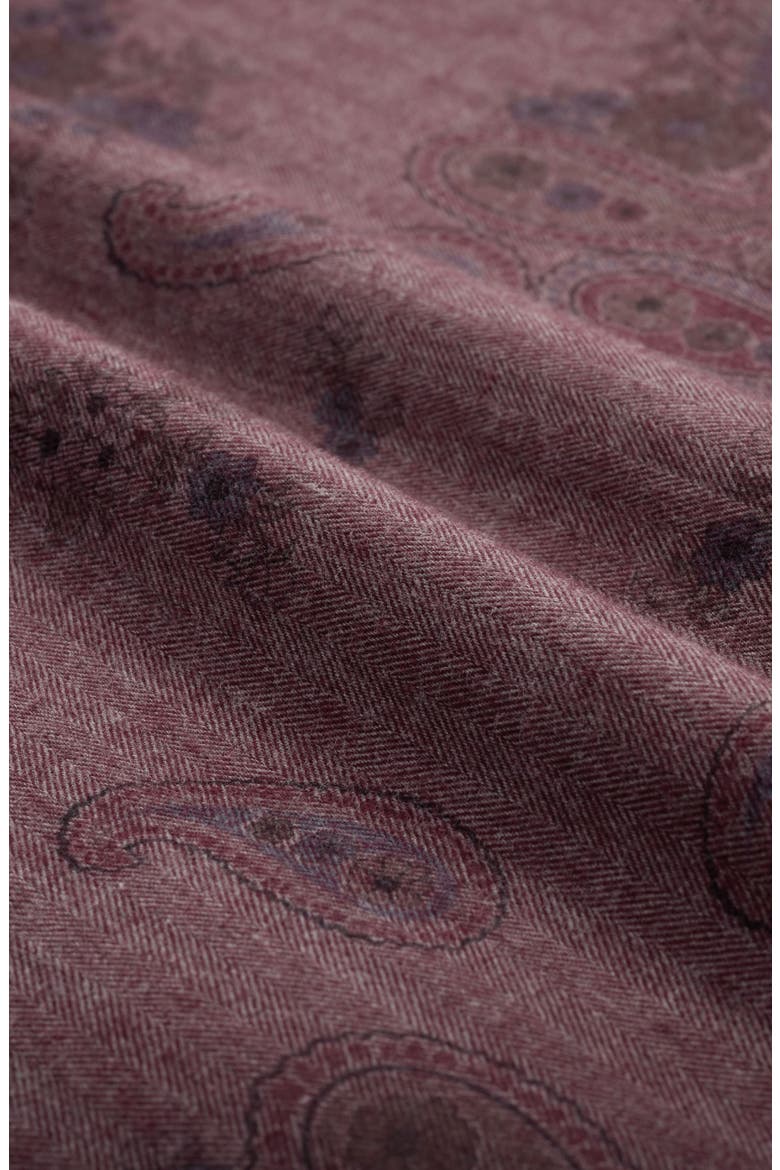 Axel Shaped Fit Floral Paisley Button-Up Shirt, Alternate, color, BURGUNDY