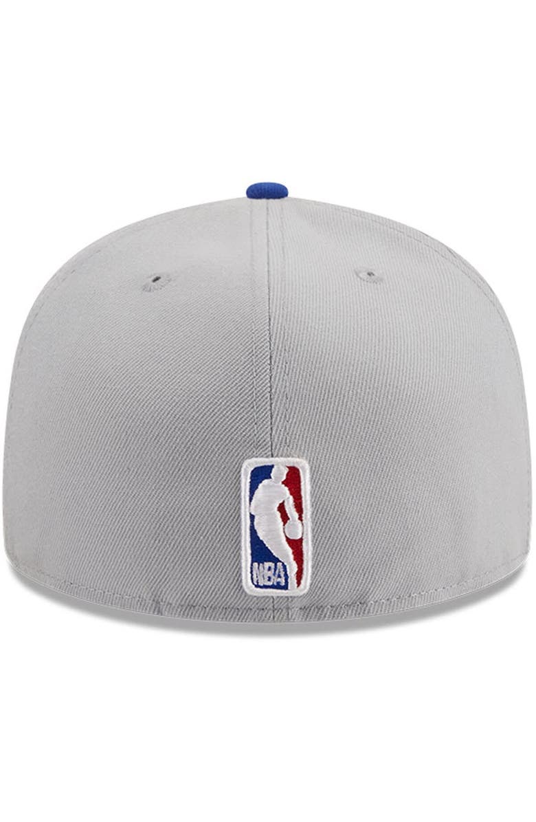 New Era Men's New Era Gray/Blue New York Knicks Tip-Off Two-Tone 59FIFTY Fitted Hat, Alternate, color, Gray