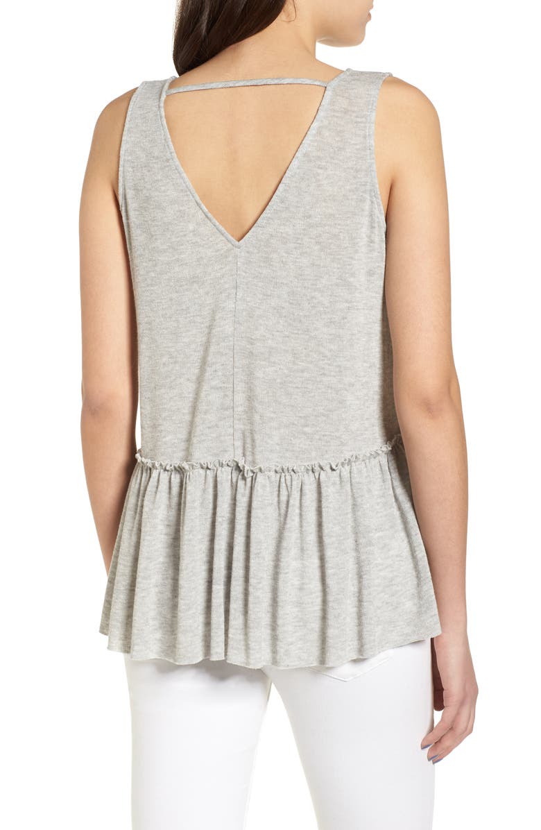 Soprano Peplum Hem Tank Top, Alternate, color, 