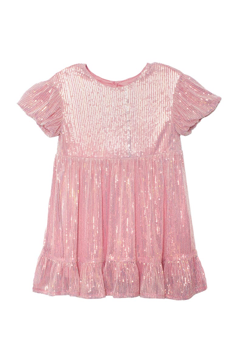 Isobella & Chloe Glitter and Glitz Dress, Main, color, Pink