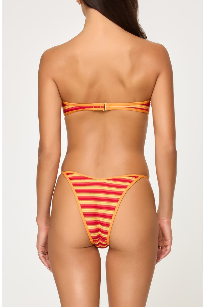 Bekah Stripe Bikini Top, Alternate, color, SUNSET STRIPE