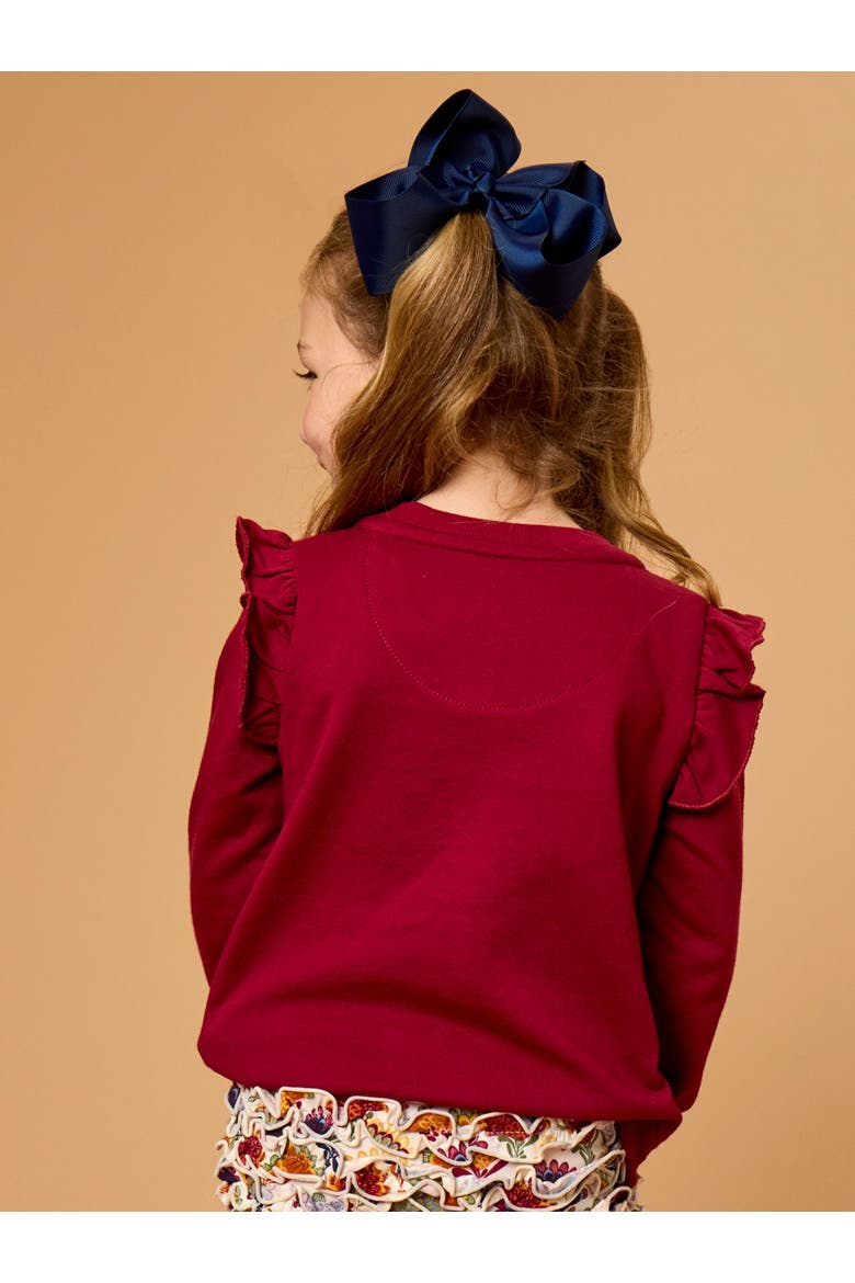 Flutter Sweatshirt, Alternate, color, Dark Cherry