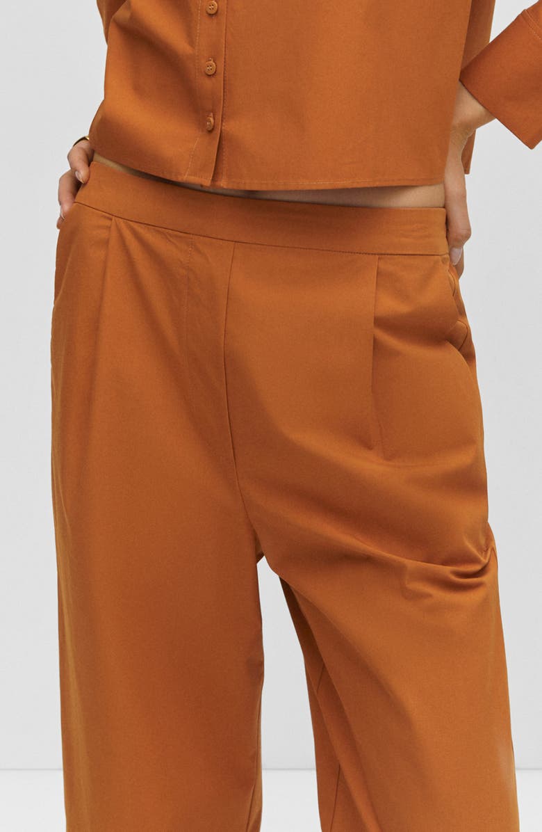 MANGO Pleat Front Ankle Pants, Alternate, color,