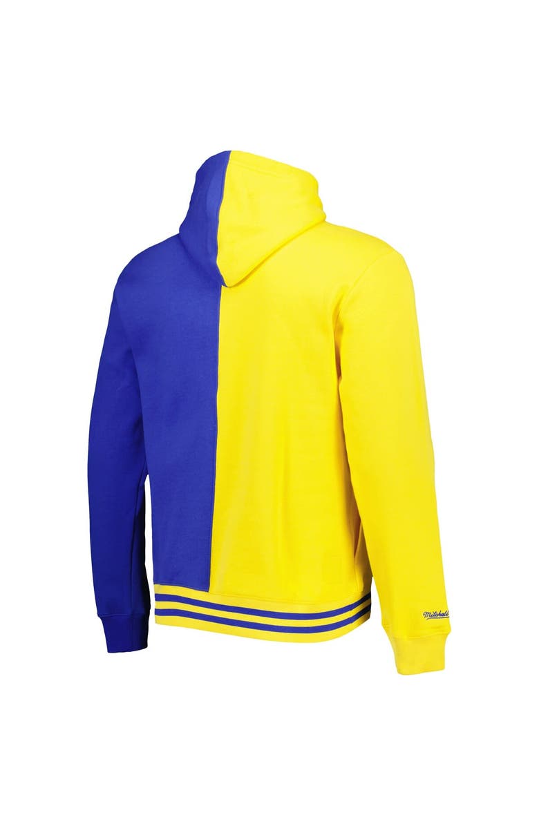 Mitchell & Ness Men's Mitchell & Ness Gold/Royal Denver Nuggets Hardwood Classics Split Pullover Hoodie, Alternate, color, Gold