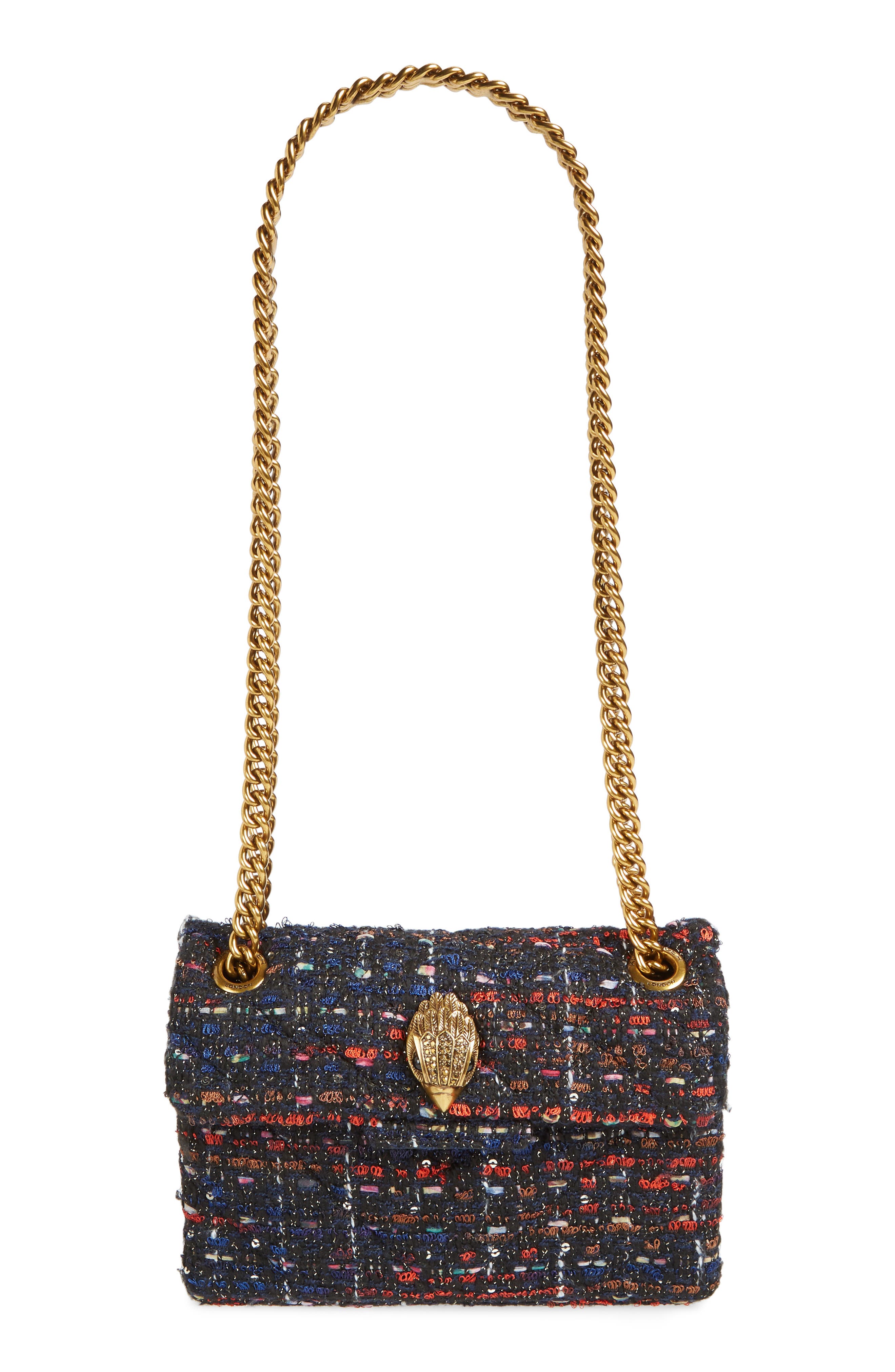 Kurt Geiger London Mini Kensington Tweed Shoulder Bag, Main, color, 