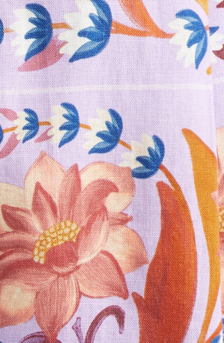 FARM Rio Flower Tiles Lilac Romper, Alternate, color, Flower Tiles Lilac