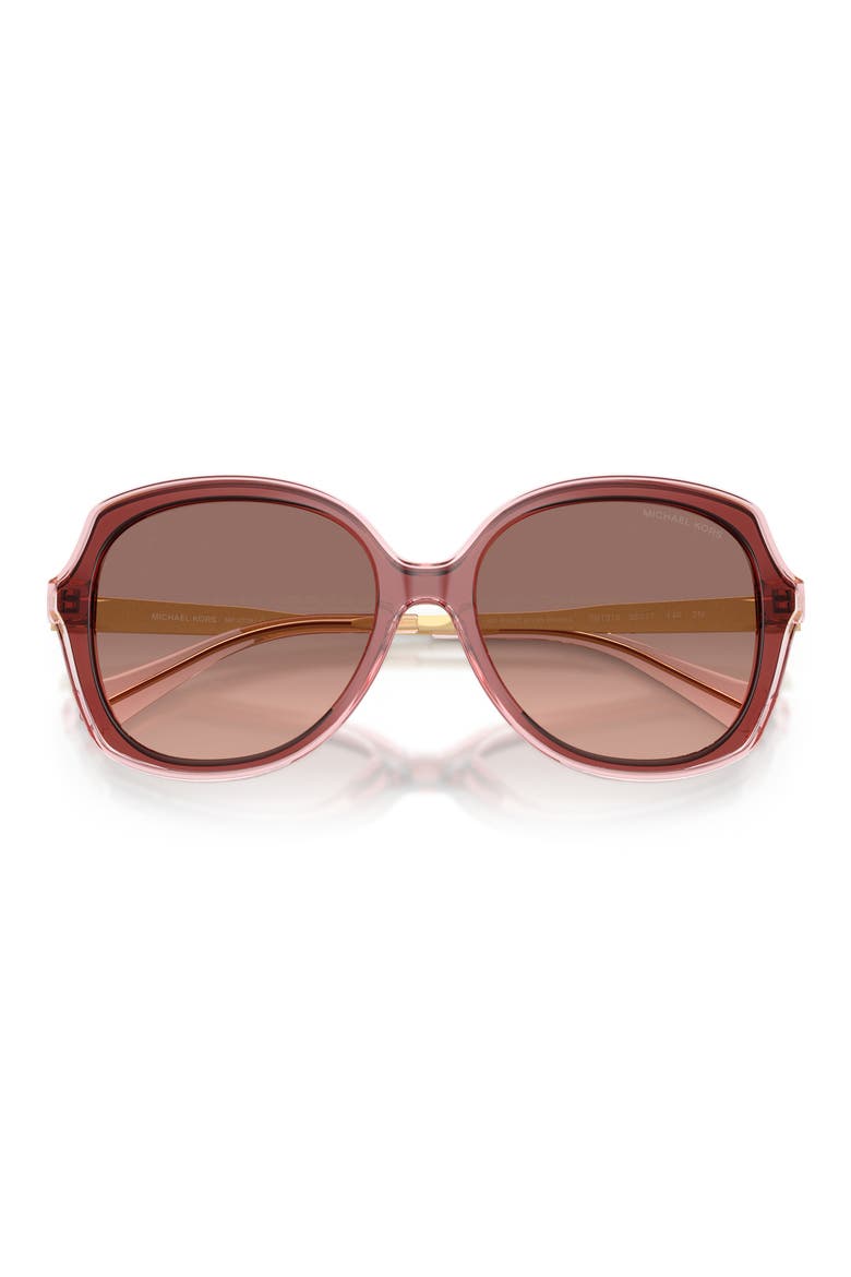 Canary Islands 55mm Gradient Round Sunglasses, Alternate, color, ROSEWOOD / BROWN PINK GRADIENT