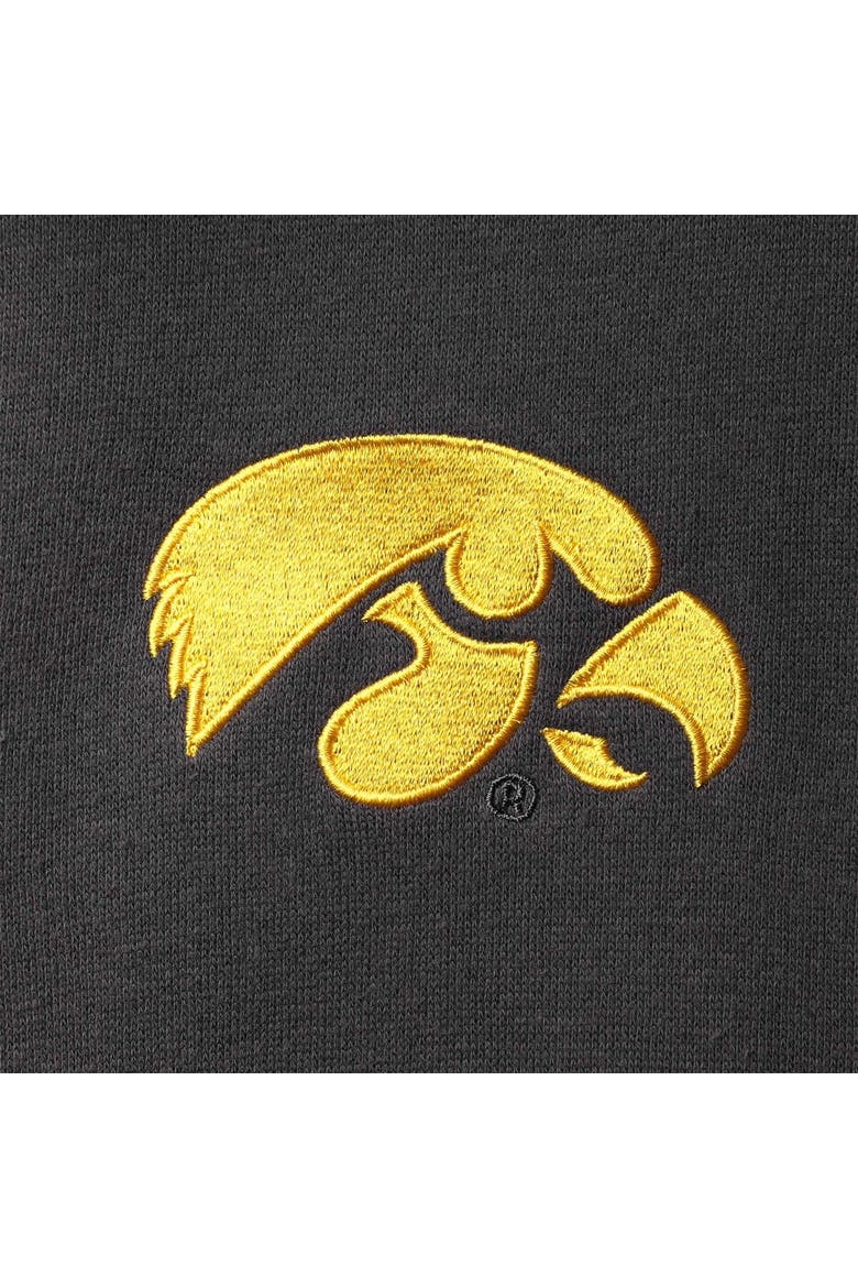 Men's Colosseum Charcoal Iowa Hawkeyes Tortugas Logo Quarter-Zip Jacket, Alternate, color, Charcoal