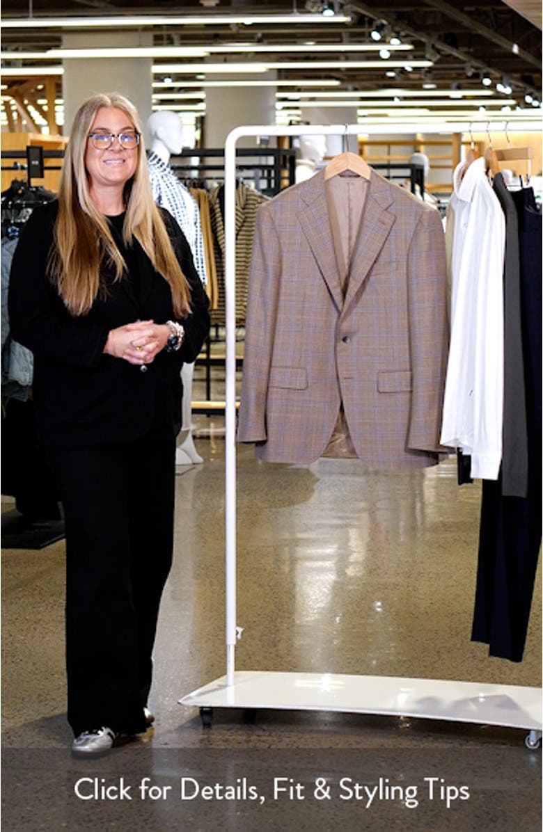 Kei Trim Fit Plaid Super 130s Wool Sport Coat, sales video thumbnail