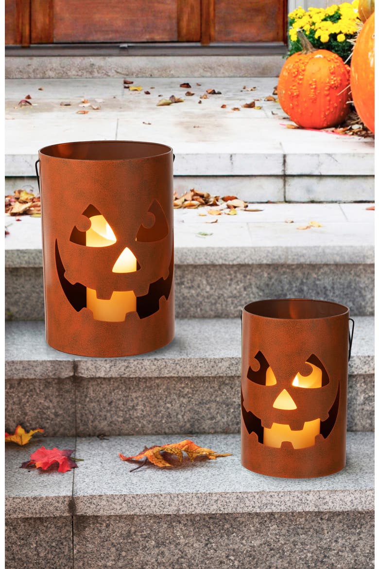 Set of 2 Halloween Jack O Lantern Bucket, Alternate, color, Orange