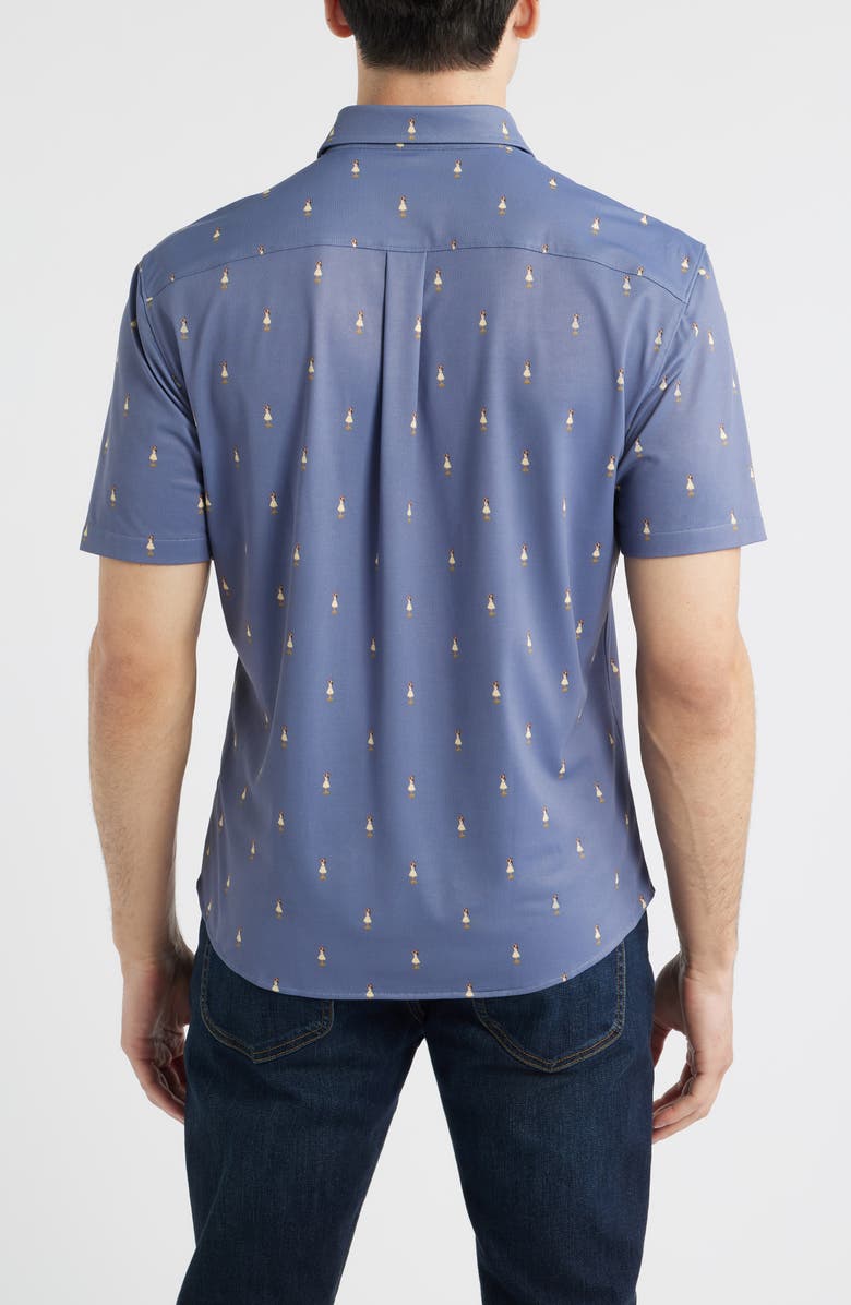 johnnie-O Hula Dance Print Short Sleeve Button-Up Shirt, Alternate, color, 