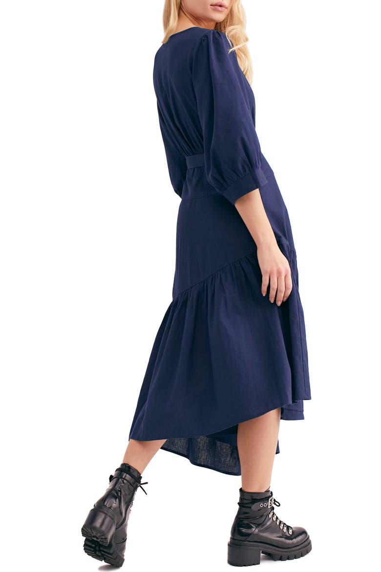 Endless Summer by Free People Don't Mind If I Do Midi Dress, Alternate, color, DARK BLUE