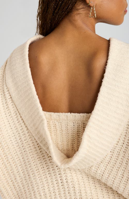 Florence By Mills Open Back Reversible Sweater In Neutral