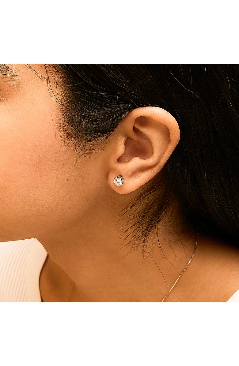 Haus of Brilliance 14K White Gold 1 1/10 Cttw Round Diamond Solitaire Stud Earrings, Alternate, color, White Gold