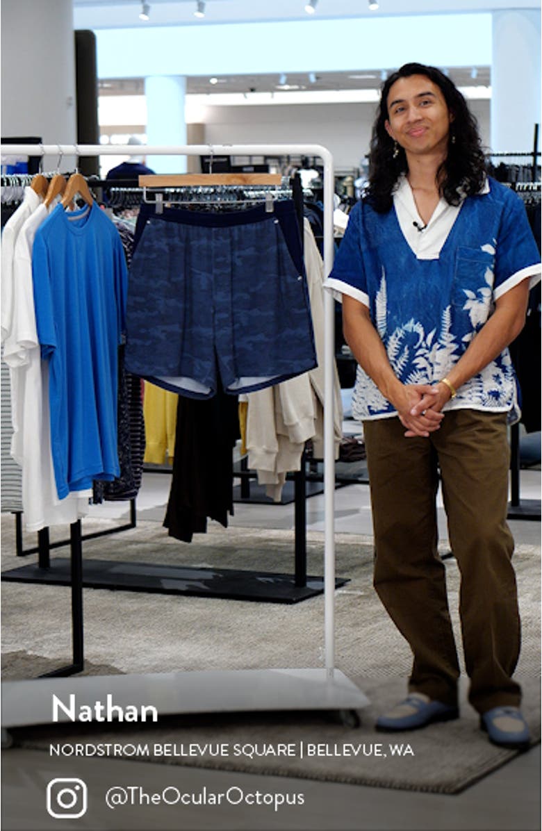 Brooksy Camo Knit Drawstring Shorts, sales video thumbnail