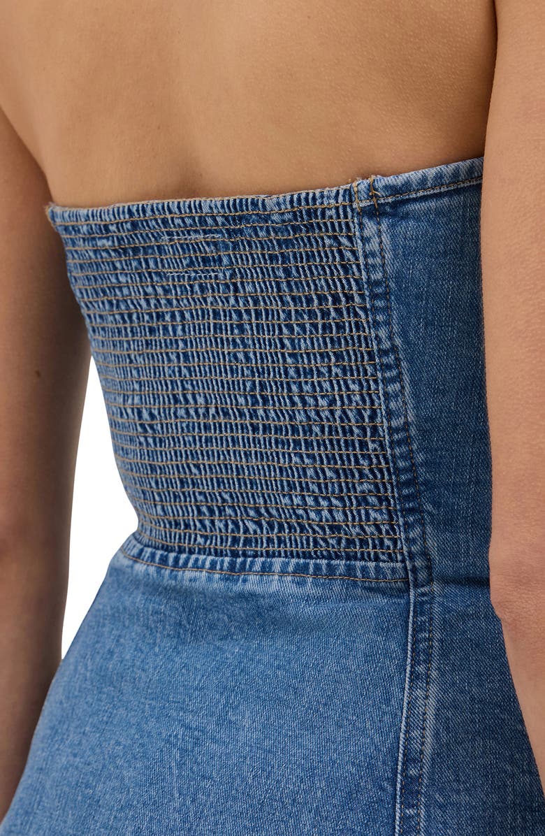 Wrangler Strapless Stretch Denim Bustier Top, Alternate, color, Wrangler Wrugged