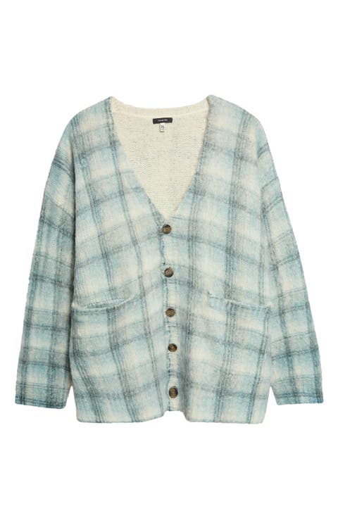 Plaid Oversize Cardigan