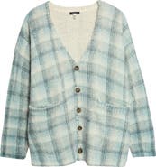 R13 Plaid Oversize Cardigan