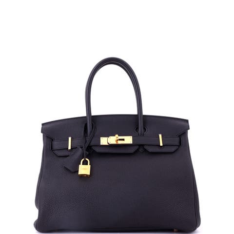 Birkin Handbag Black Togo with Rose Gold Hardware 30