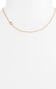 Madewell Bezel Oval Crystal Ball Chain Necklace