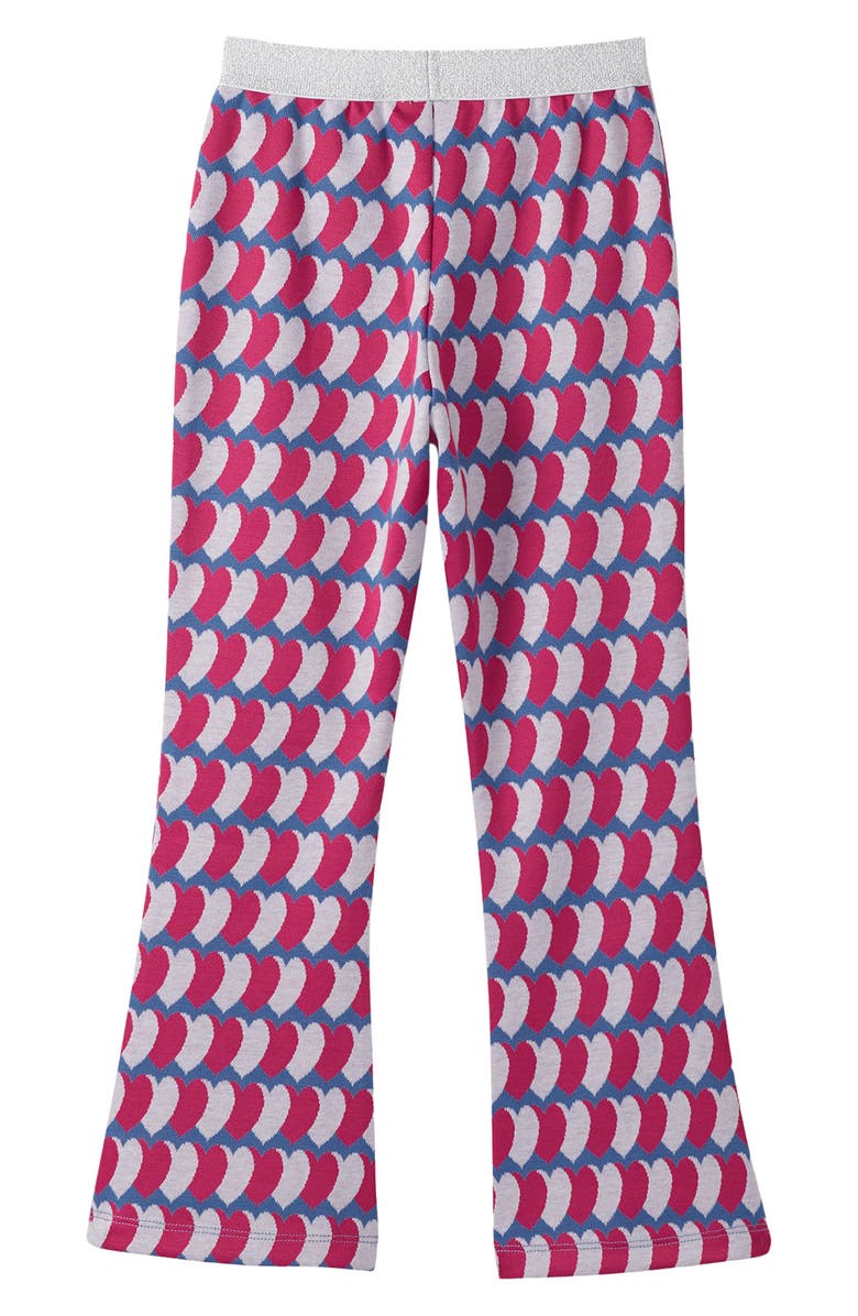 Hatley Kids' Graphic Hearts Flare Pants, Alternate, color, Pink