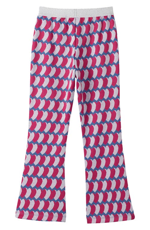 Hatley Kids' Graphic Hearts Flare Pants In Pink