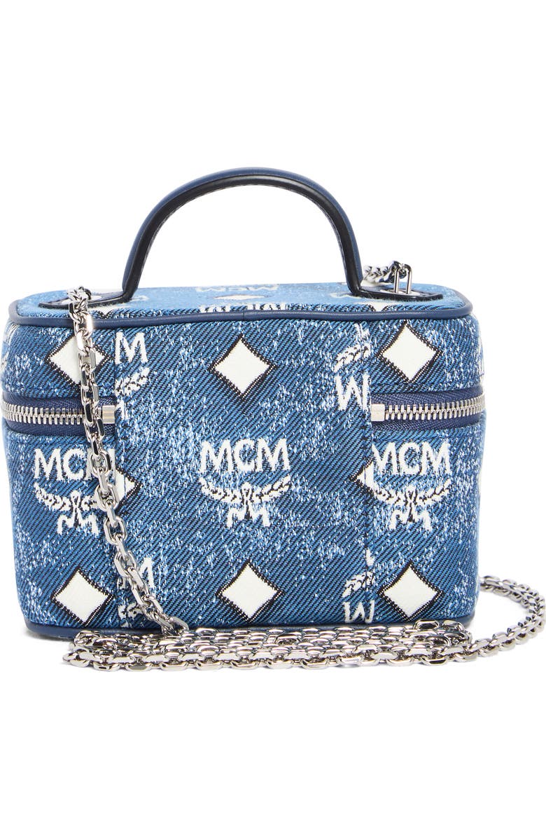 MCM Aren Crossbody Bag, Alternate, color, Denim Blue