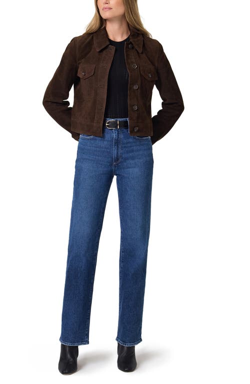 Paige Feyd Suede Jacket In Brown