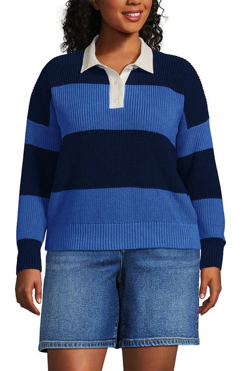 Drifter Rugby with Woven Collar Sweater