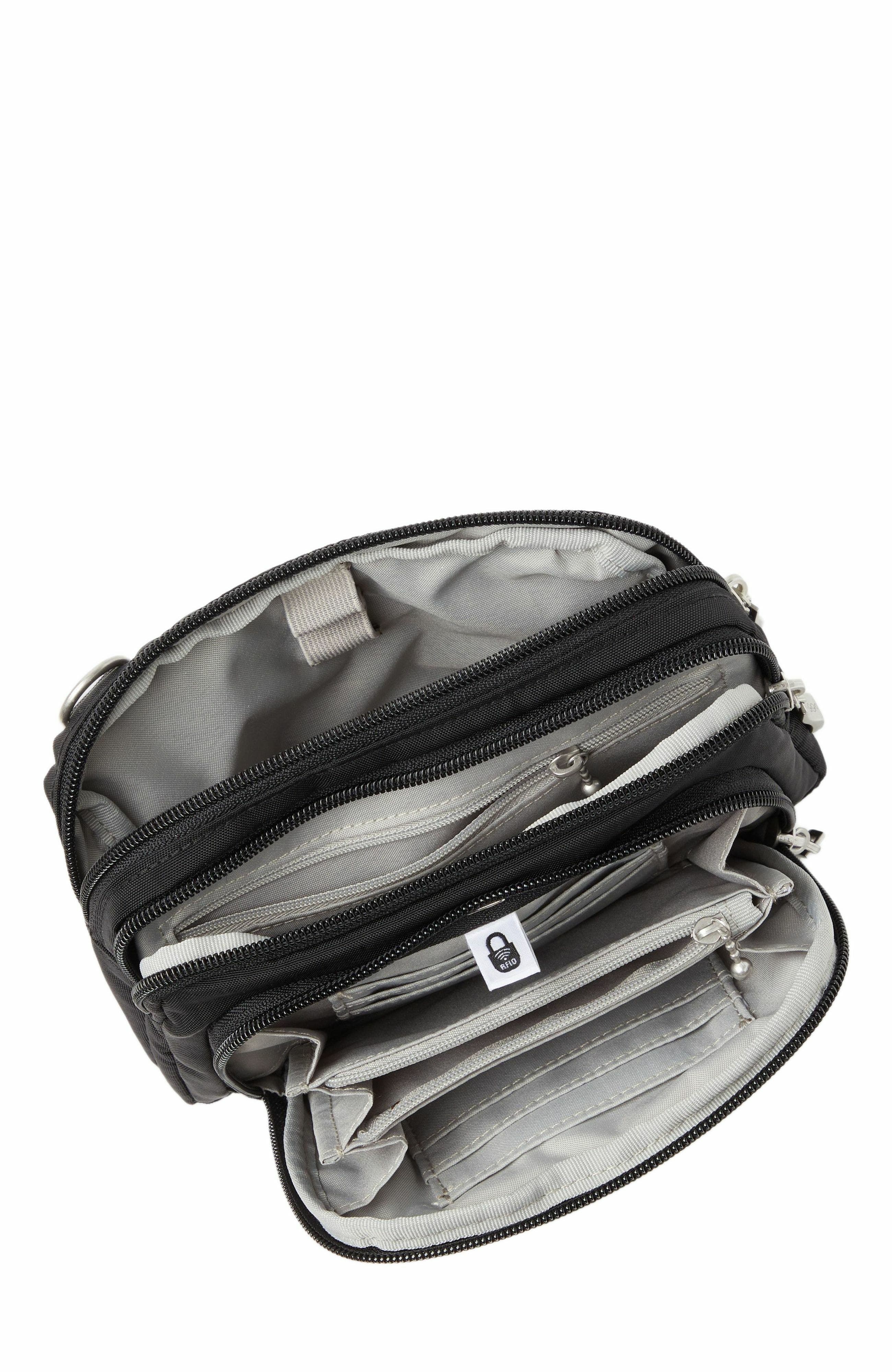 BAGGALLINI Trifecta RFID Wallet Crossbody Bag, Alternate, color, Black