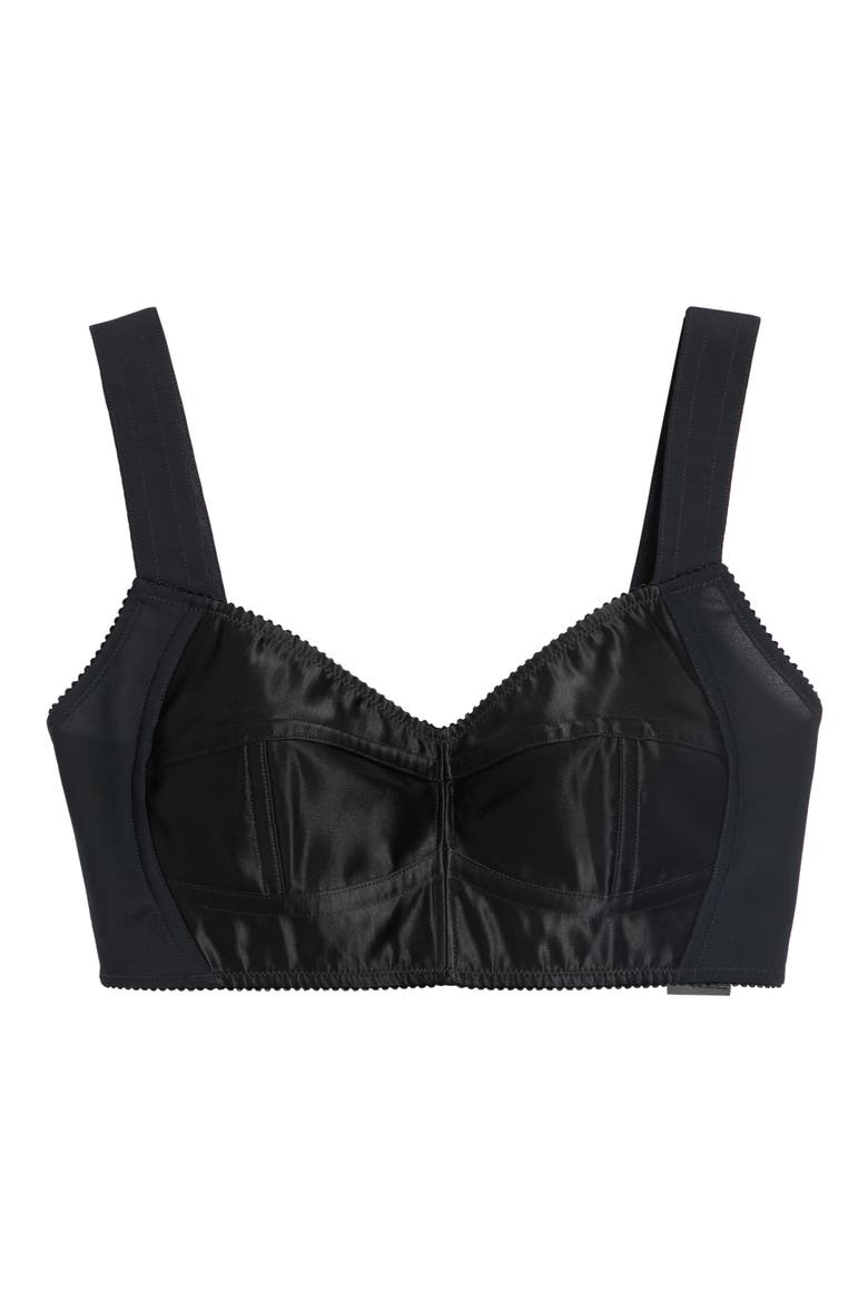 Satin Bustier, Main, color, BLACK
