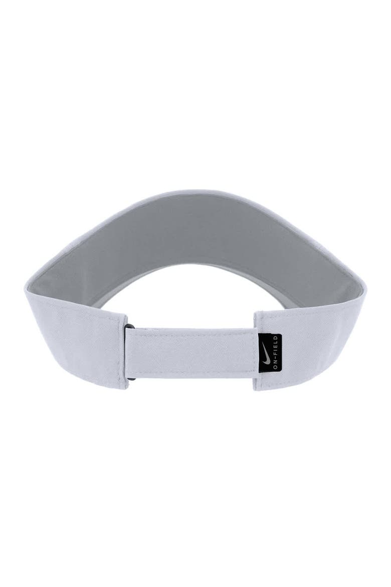 Men's Nike White Arkansas Razorbacks 2025 On-Field Ace Performance Adjustable Visor, Alternate, color, White
