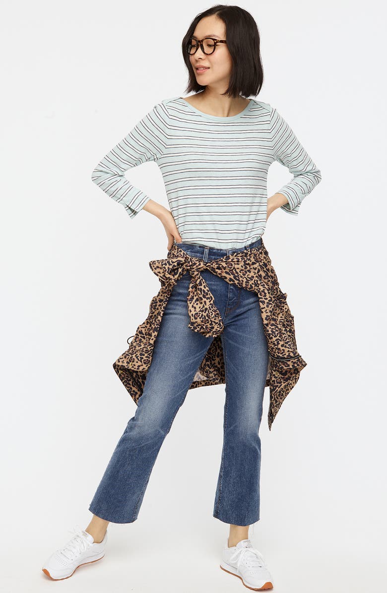 J.Crew Stripe Boatneck Painter T-Shirt, Alternate, color,