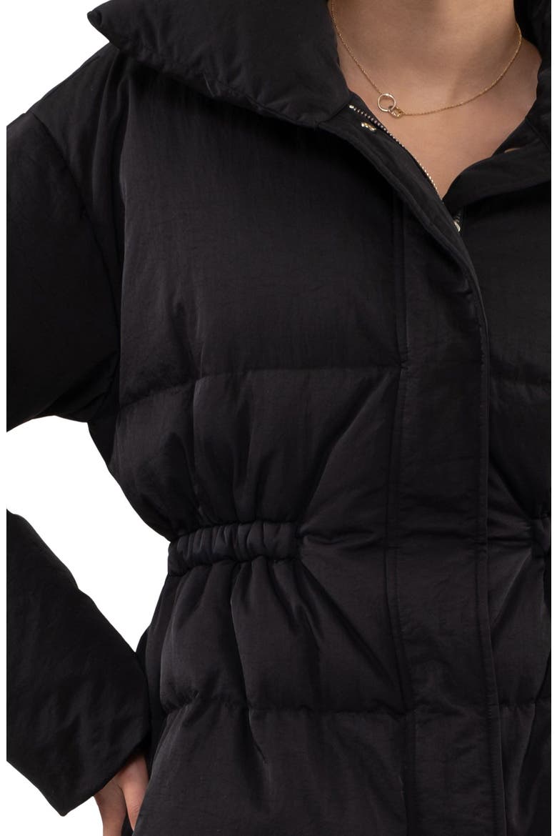 Waist Puffer Jacket, Alternate, color, BLACK