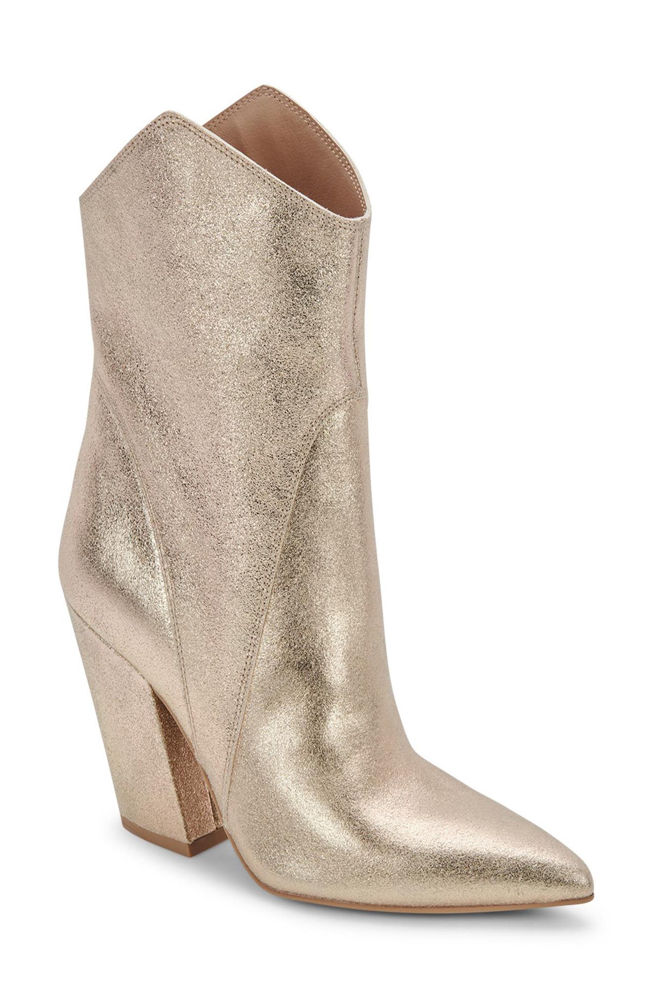 Nestly Western Boot, Main, color, LIGHT GOLD METALLIC SUEDE
