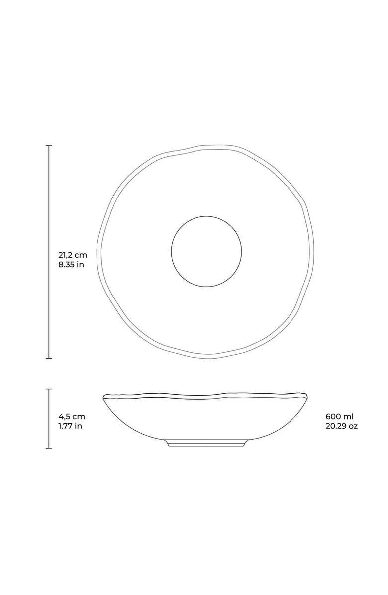 Porto Brasil Salad Bowl Set of 6, Alternate, color, Matte Black