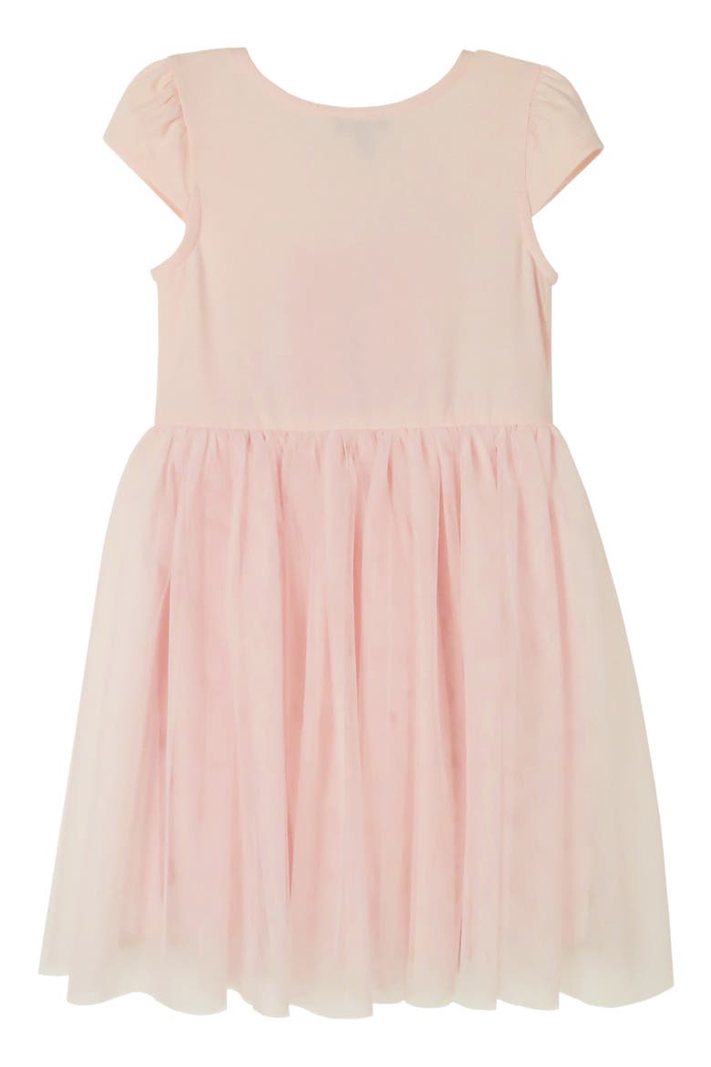 Kids' Cap Sleeve Rainbow Heart Dress, Alternate, color, BLUSH/ MULTI